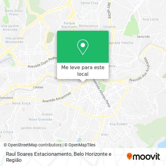 Raul Soares Estacionamento mapa