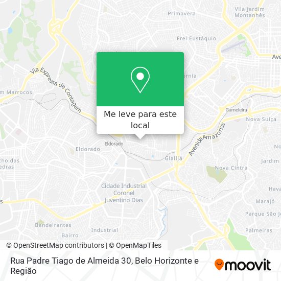 Rua Padre Tiago de Almeida 30 mapa