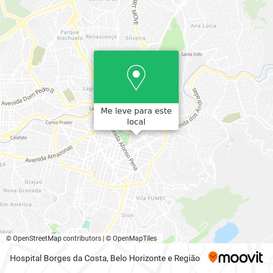 Hospital Borges da Costa mapa