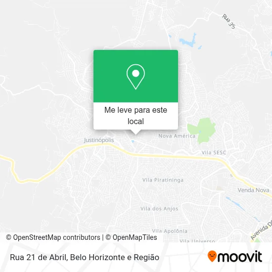 Rua 21 de Abril mapa