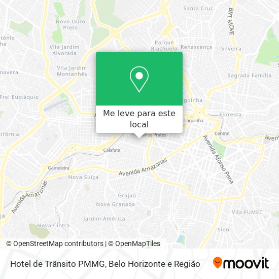 Hotel de Trânsito PMMG mapa