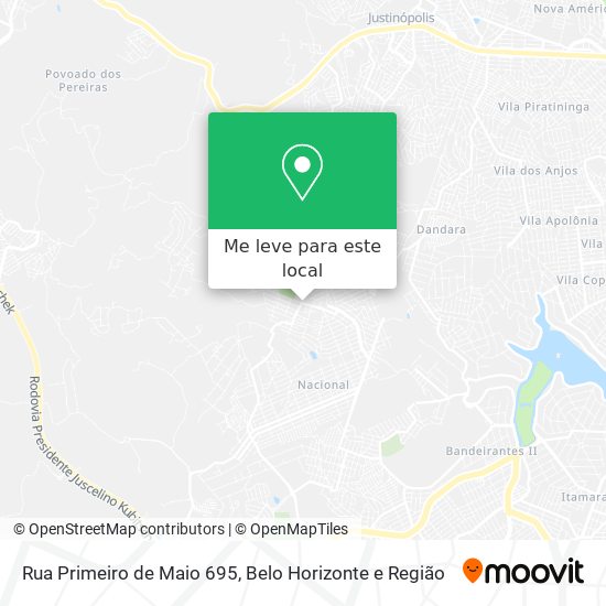 Rua Primeiro de Maio 695 mapa