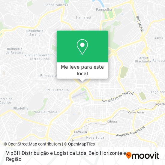 VipBH Distribuição e Logística Ltda mapa