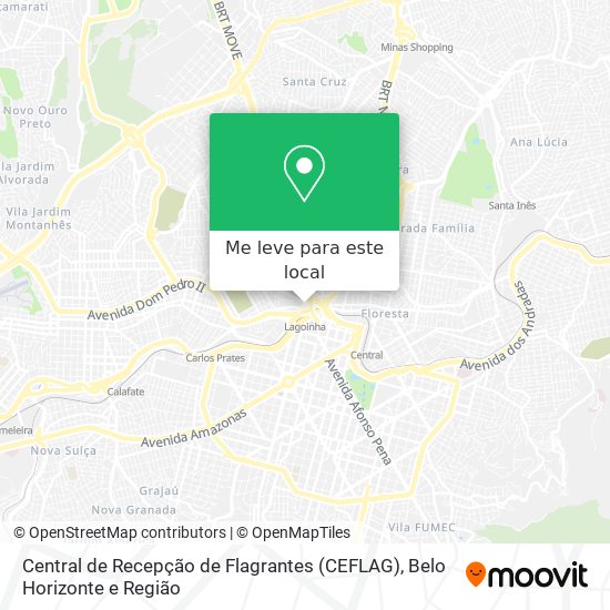Central de Recepção de Flagrantes (CEFLAG) mapa