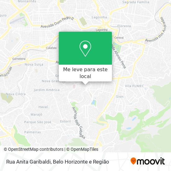 Rua Anita Garibaldi mapa