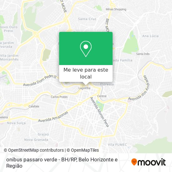 onibus passaro verde - BH/RP mapa