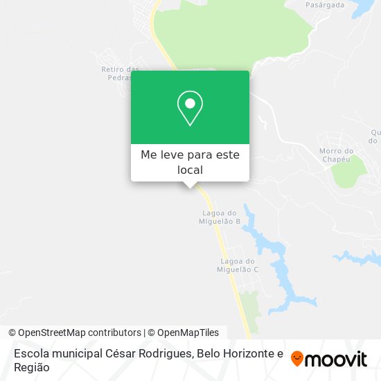 Escola municipal César  Rodrigues mapa