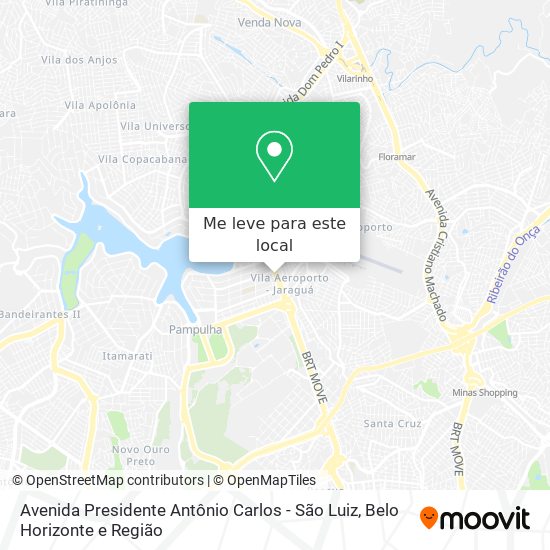 Avenida Presidente Antônio Carlos - São Luiz mapa