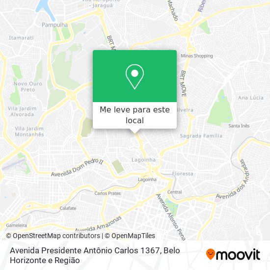 Avenida Presidente Antônio Carlos 1367 mapa