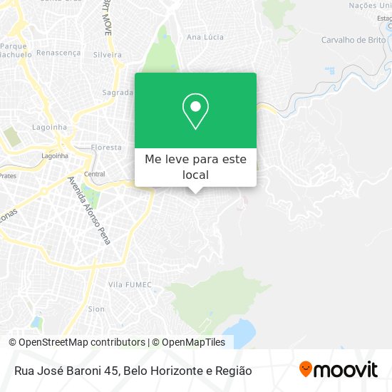 Rua José Baroni 45 mapa