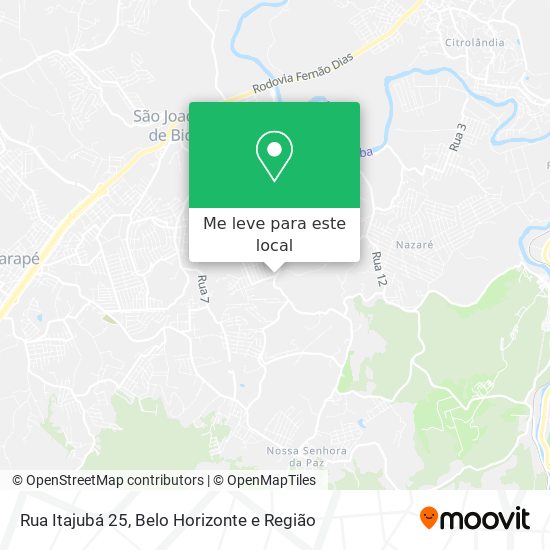 Rua Itajubá 25 mapa