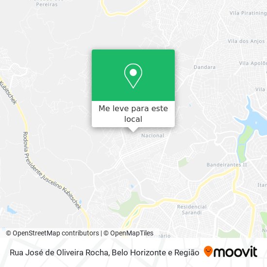 Rua José de Oliveira Rocha mapa