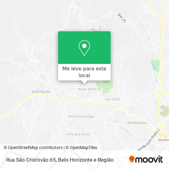 Rua São Cristóvão 65 mapa
