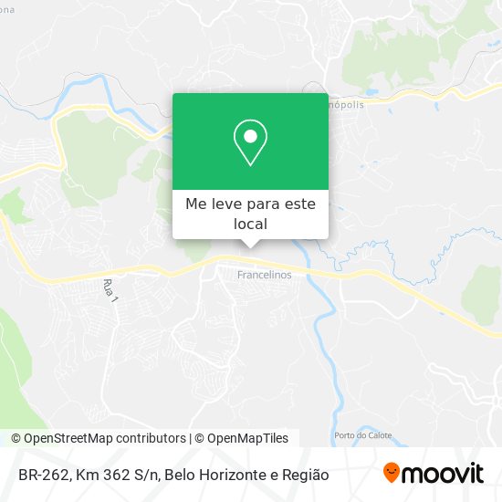 BR-262, Km 362 S/n mapa