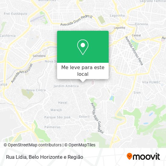 Rua Lídia mapa