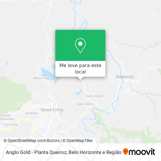 Anglo Gold - Planta Queiroz mapa