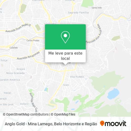 Anglo Gold - Mina Lamego mapa