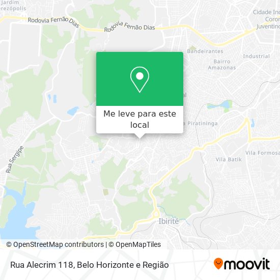 Rua Alecrim 118 mapa
