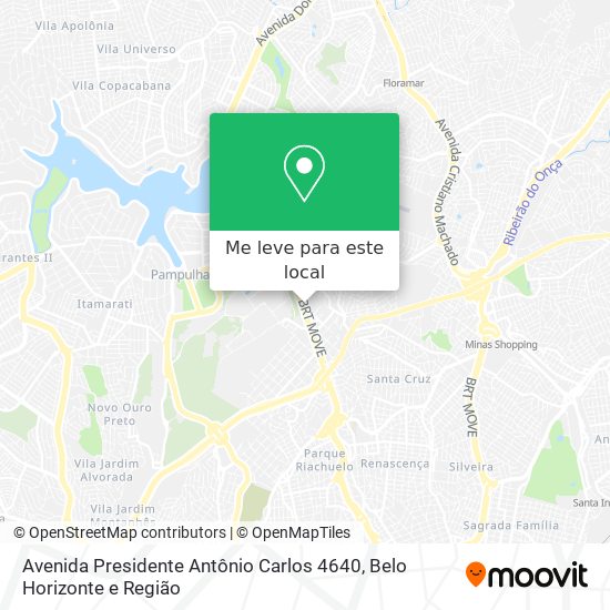 Avenida Presidente Antônio Carlos 4640 mapa