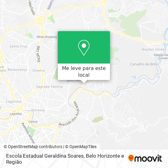 Escola Estadual Geraldina Soares mapa