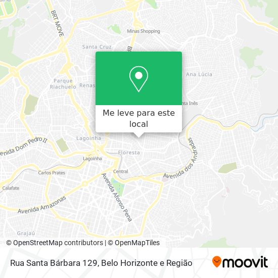 Rua Santa Bárbara 129 mapa
