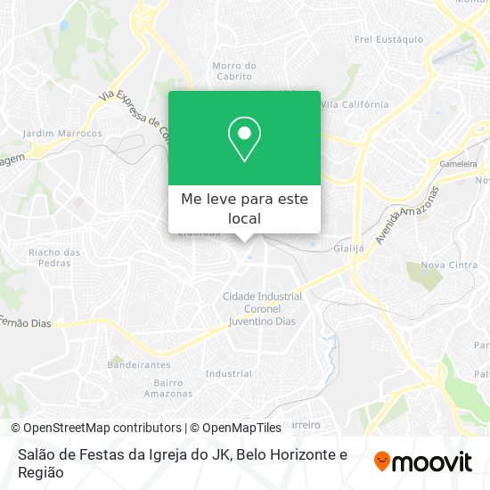 Salão de Festas da Igreja do JK mapa