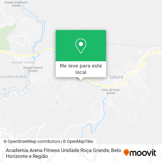 Academia Arena Fitness Unidade Roça Grande mapa