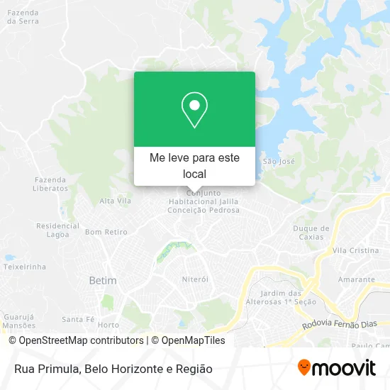 Rua Primula mapa