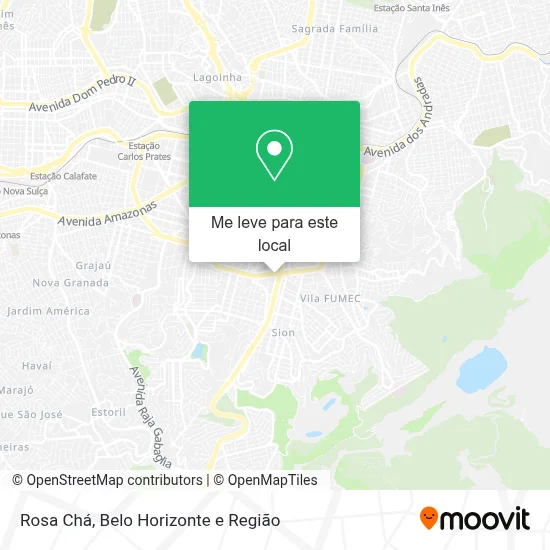 Rosa Chá mapa