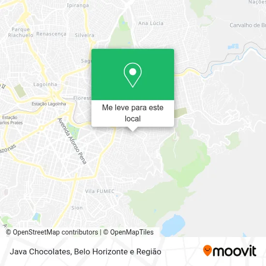 Java Chocolates mapa