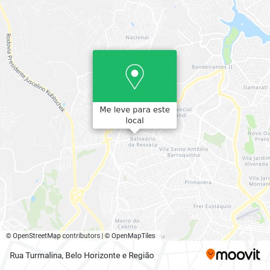 Rua Turmalina mapa