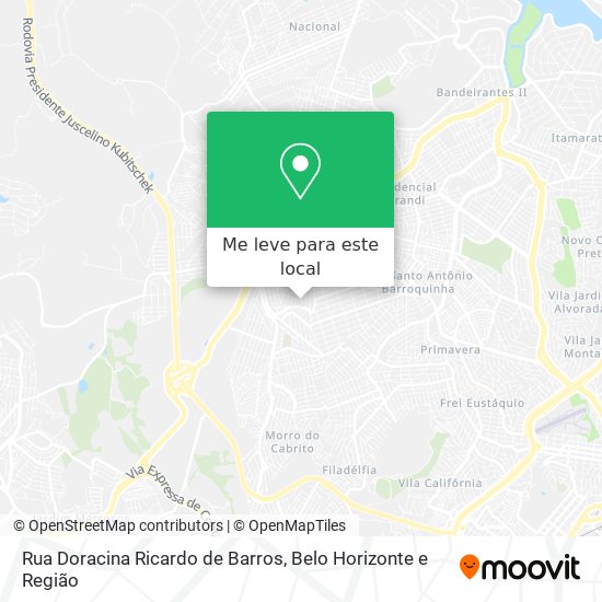 Rua Doracina Ricardo de Barros mapa