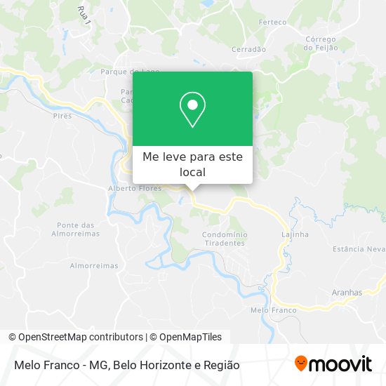 Melo Franco - MG mapa