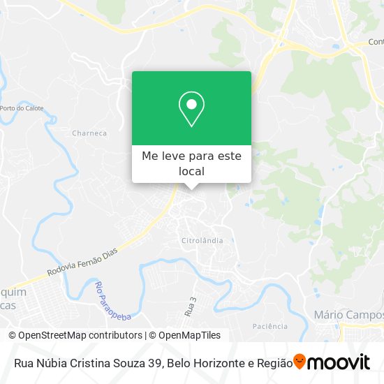 Rua Núbia Cristina Souza 39 mapa