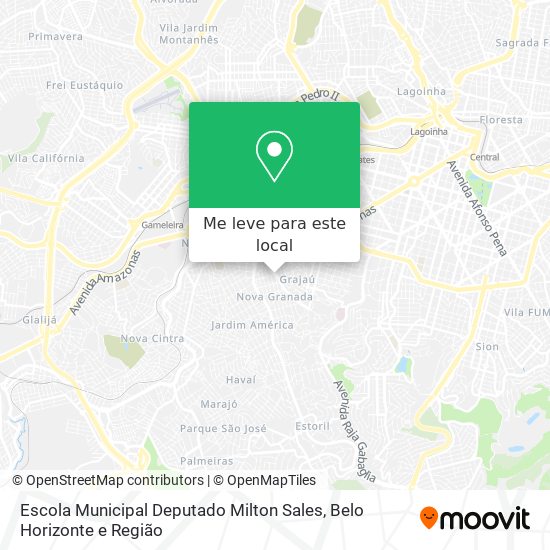 Escola Municipal Deputado Milton Sales mapa