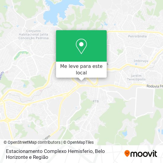 Estacionamento Complexo Hemisferio mapa