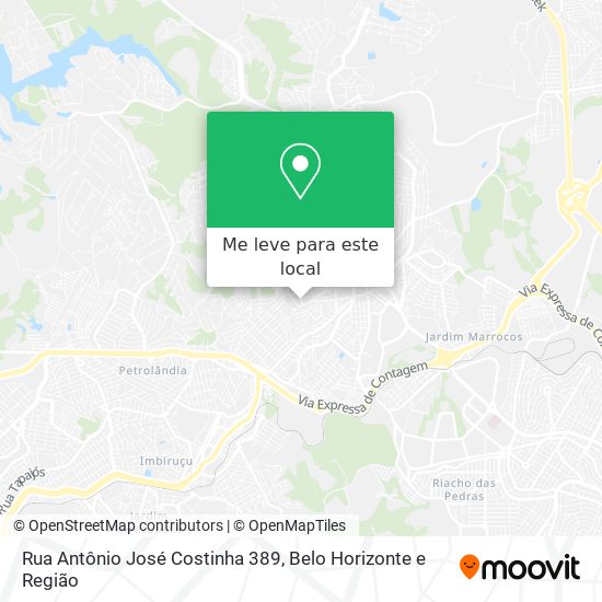 Rua Antônio José Costinha 389 mapa