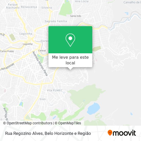 Rua Regozino Alves mapa