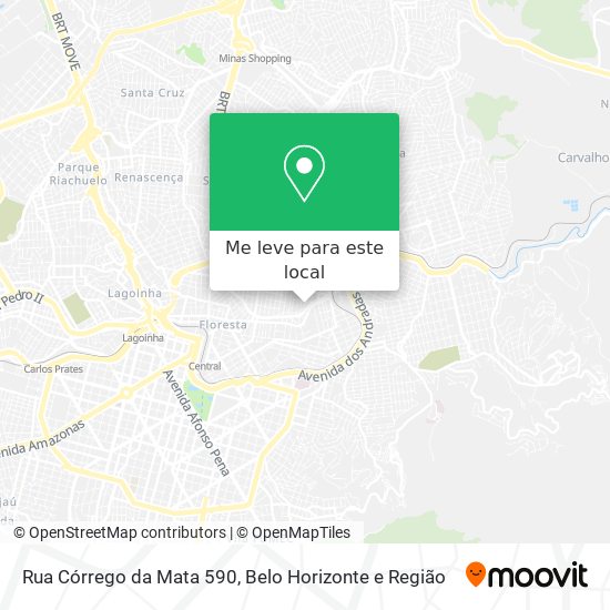 Rua Córrego da Mata 590 mapa