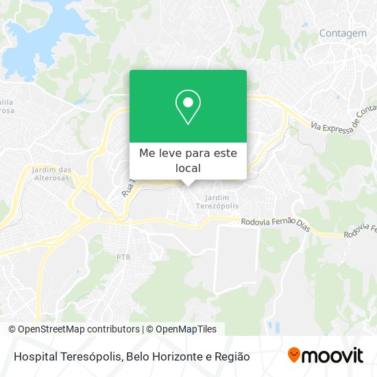Hospital Teresópolis mapa
