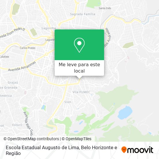 Escola Estadual Augusto de Lima mapa