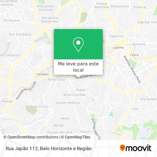Rua Japão 112 mapa