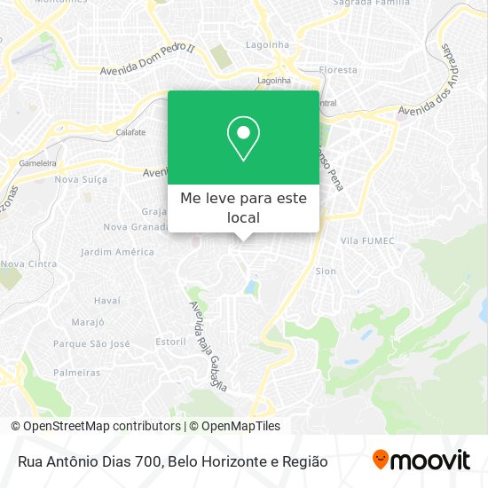 Rua Antônio Dias 700 mapa