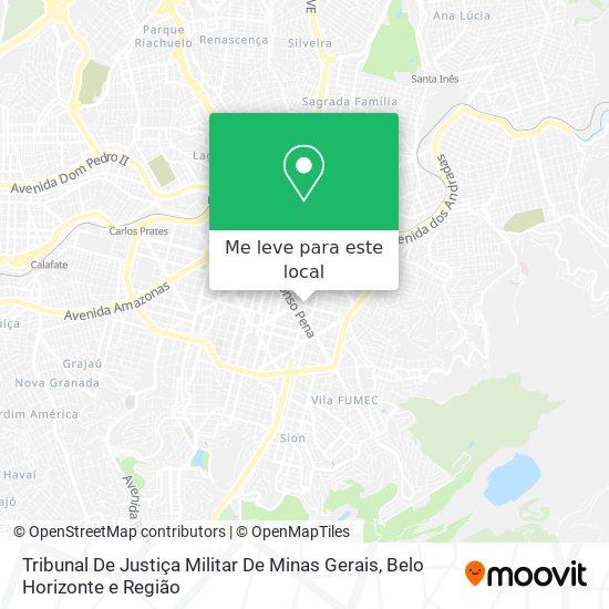 Tribunal De Justiça Militar De Minas Gerais mapa