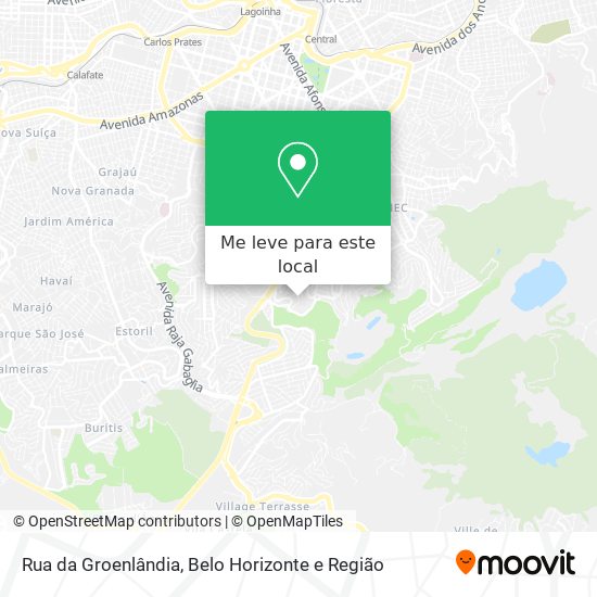 Rua da Groenlândia mapa