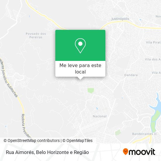 Rua Aimorés mapa