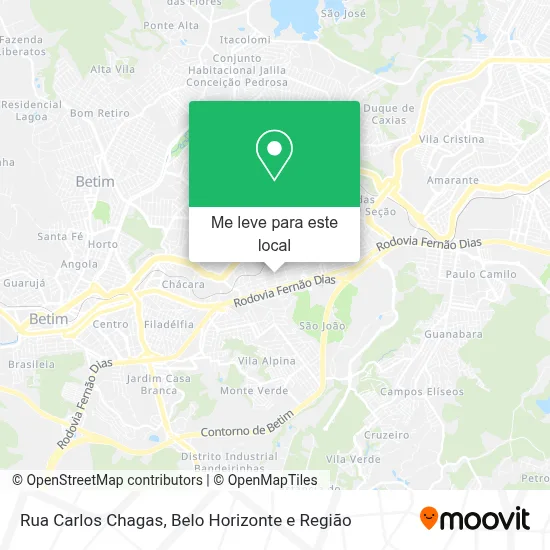 Rua Carlos Chagas mapa