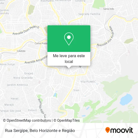 Rua Sergipe mapa