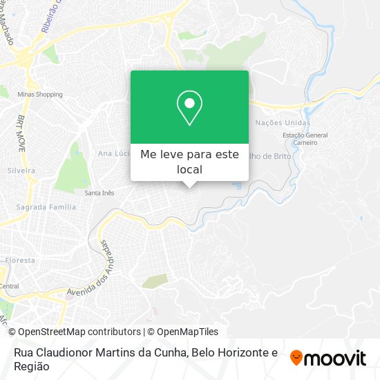 Rua Claudionor Martins da Cunha mapa
