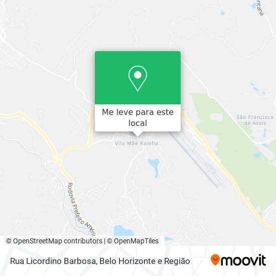 Rua Licordino Barbosa mapa